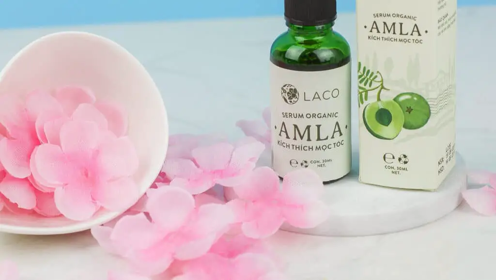 Amla hair oil vials for hair treatment.